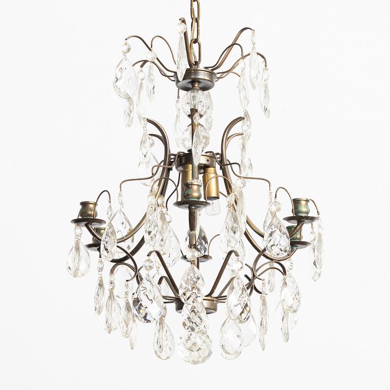 A Rococo.style chandelier, first half of the 20th century.