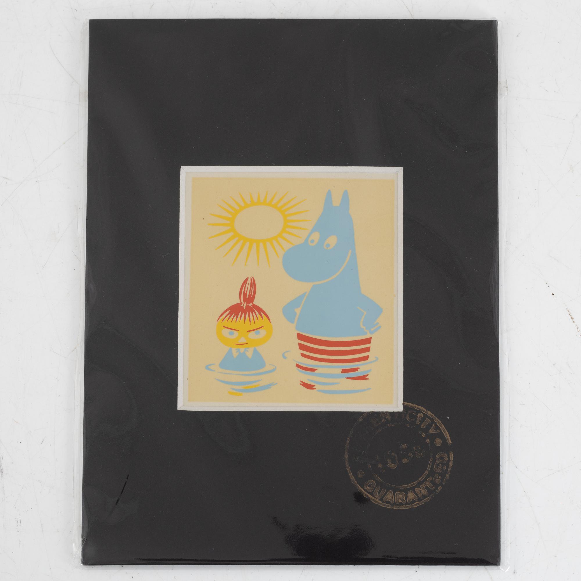 Tove Jansson, efter, 4 st, Mumin-motiv.