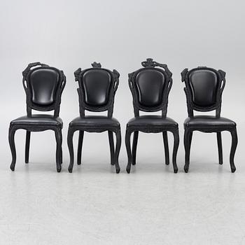 Maarten Baas, chairs 4 pcs, "Smoke Chair", Moooi.