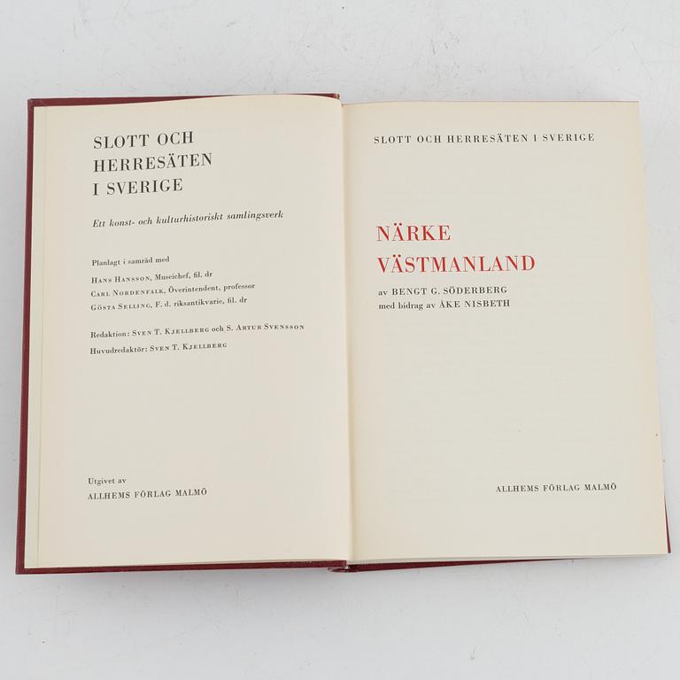 "Slott och herresäten i Sverige", 18 volumes, Allhems Förlag, Malmö.