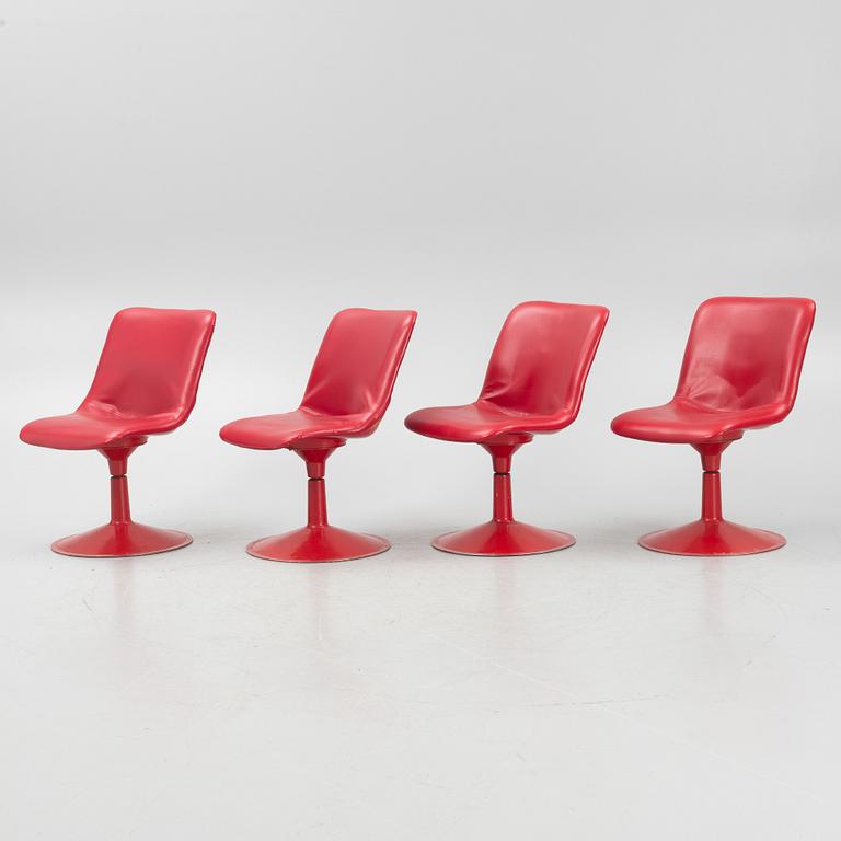 Yrjö Kukkapuro, a "Saturnus" dining table and four chairs, Haimi, Finland, 1970's.