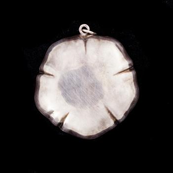 MEDALJONG, silver, turkos, små diamanter. Ryska stämplar 1900-talets början. Vikt 16 g.