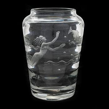 Arttu Brummer, probably, vase, engraved in Riihimäki 27.10 1937 (in Riihimäki 27.10 1937) .