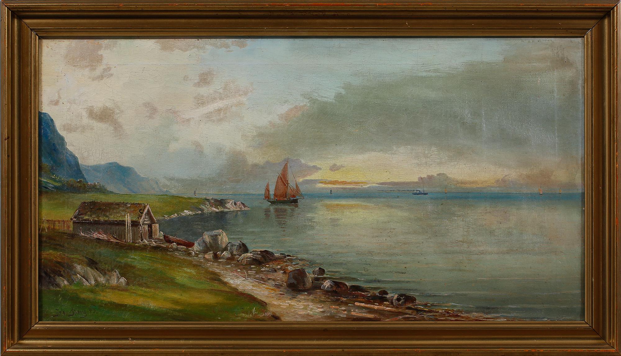 JOHAN FREDRIK BERG, tillskriven, olja på duk, signerad Joh Berg och daterad (18)-93.