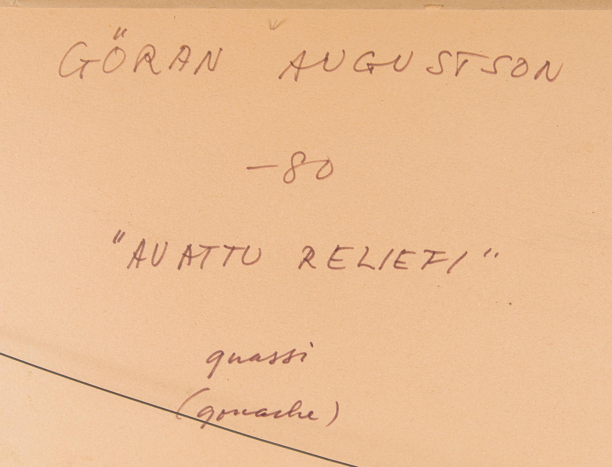 Göran Augustson, 'Opened relief'.