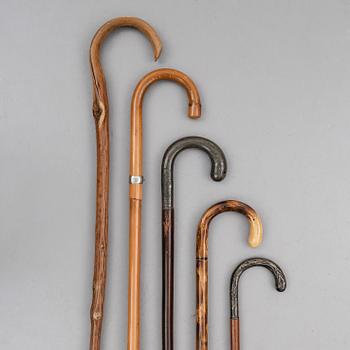 KÄPPAR, 5 st, silver och trä, 1900-tal.