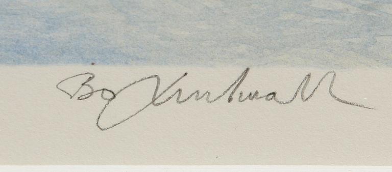 BO LUNDWALL, färglitografi, sign o numr 270/300.