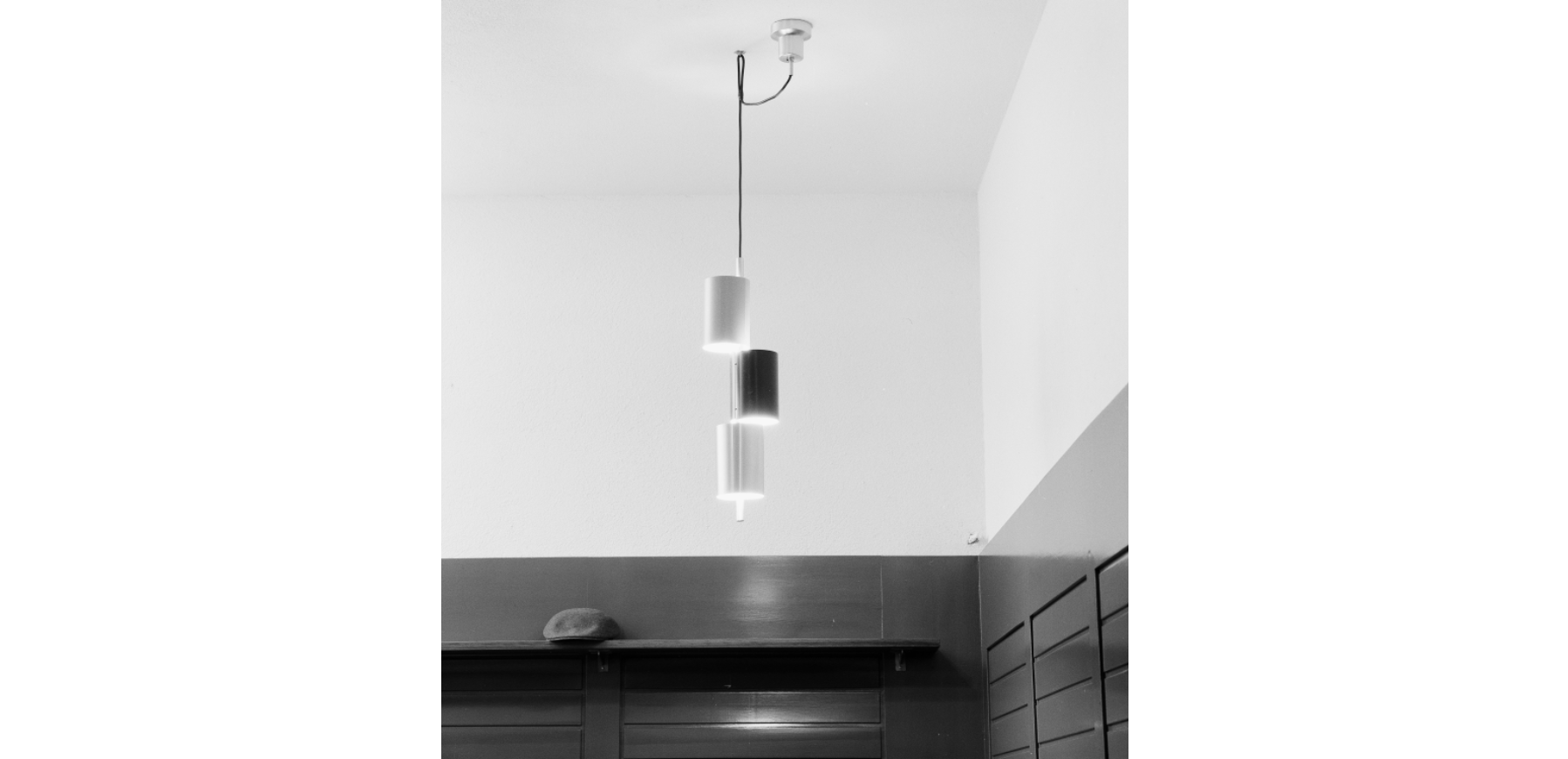 Hans Bergström, taklampa, modell "C-1131", ateljé Lyktan, Åhus 1950-60-tal.