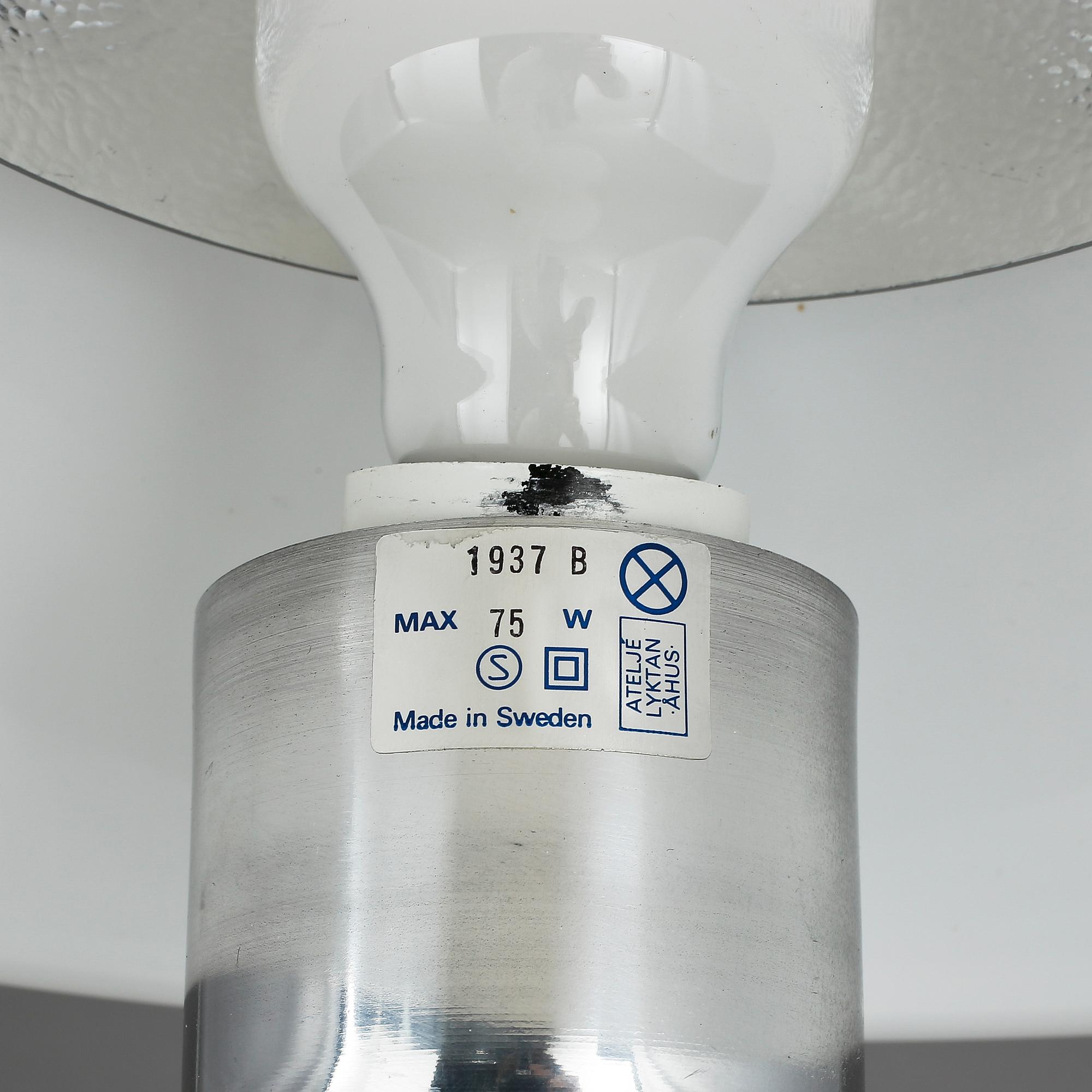 BORDSLAMPA, "Mars", Per Sundstedt, Atelje Lyktan, 1970-tal.