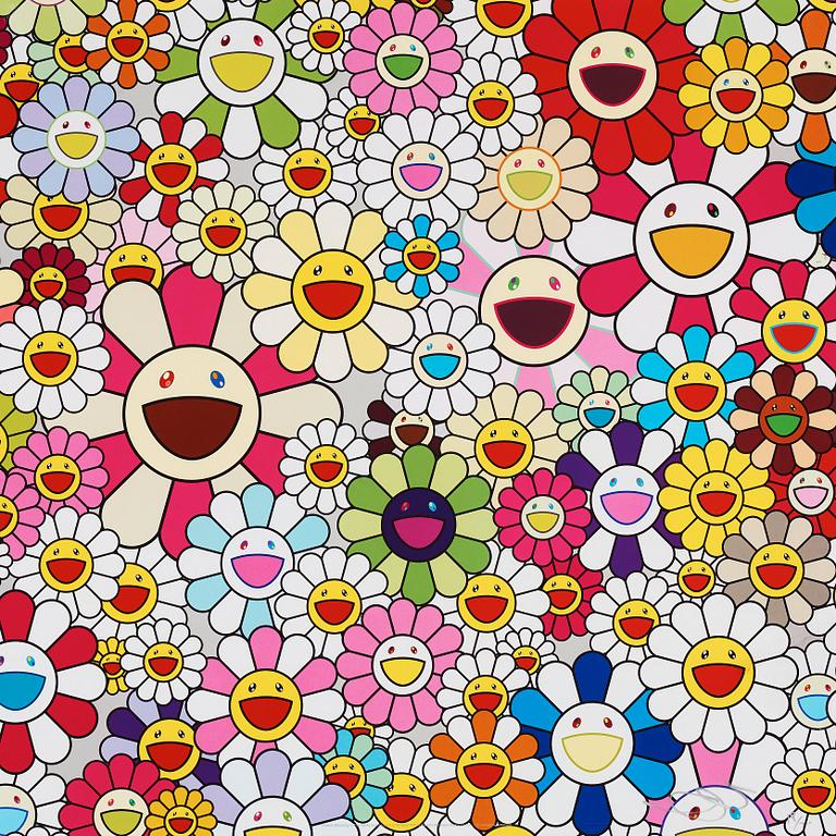 Takashi Murakami, "Flowers Blooming in This World and the Land of Nirvana 2".