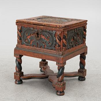 Barock, A chest, 18th century, on a later stand.