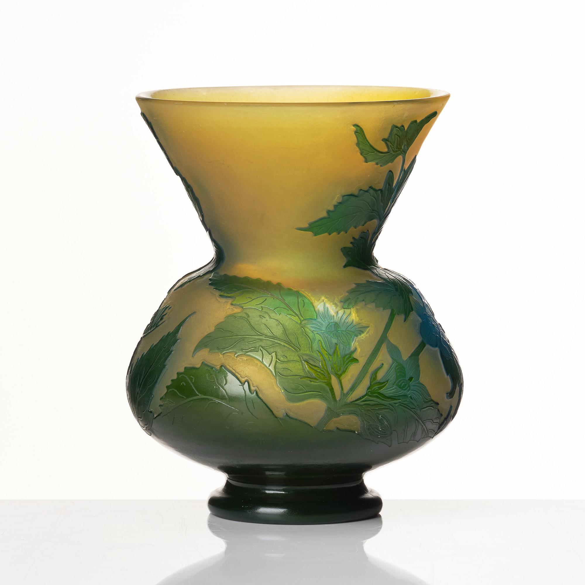 Emile Gallé, vas, Nancy, Frankrike, Art Nouveau, ca 1900.