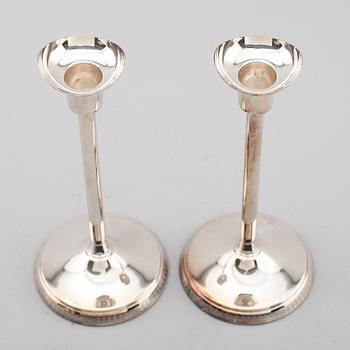 LJUSSTAKAR, 1 par, silver, Ainar Axelsson, GAB, 1971.