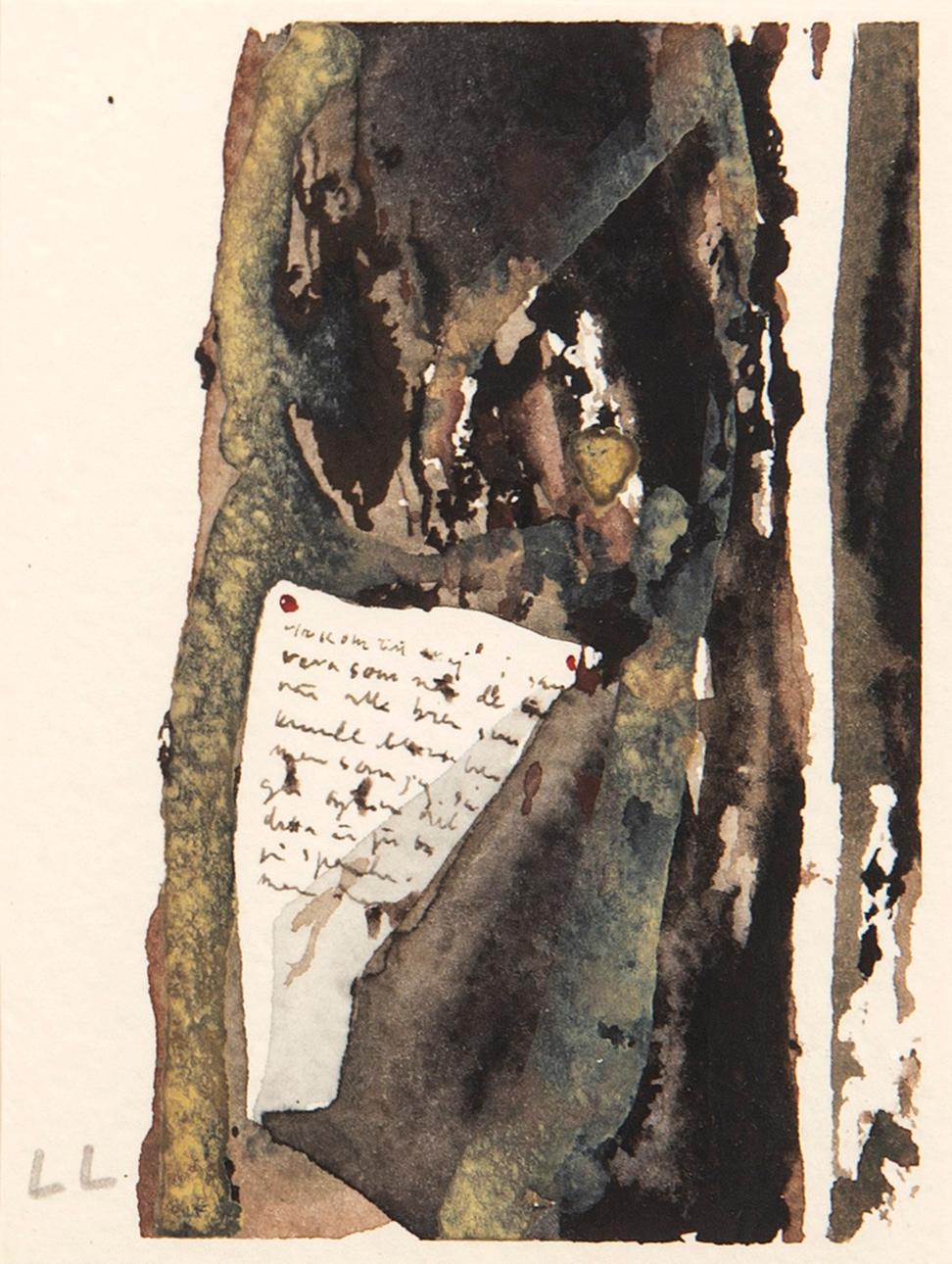 Lars Lerin, watercolour signed and dated 2003.