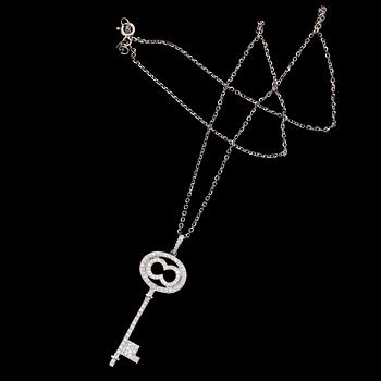 HÄNGE, 18 k vitguld, briljantslipade diamanter tot 0.56 ct.