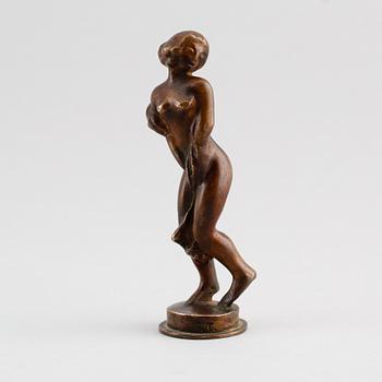 SIGILL/SKULPTUR, brons, gjutarstämpel Otte Meyer, 1900-talets första hälft.