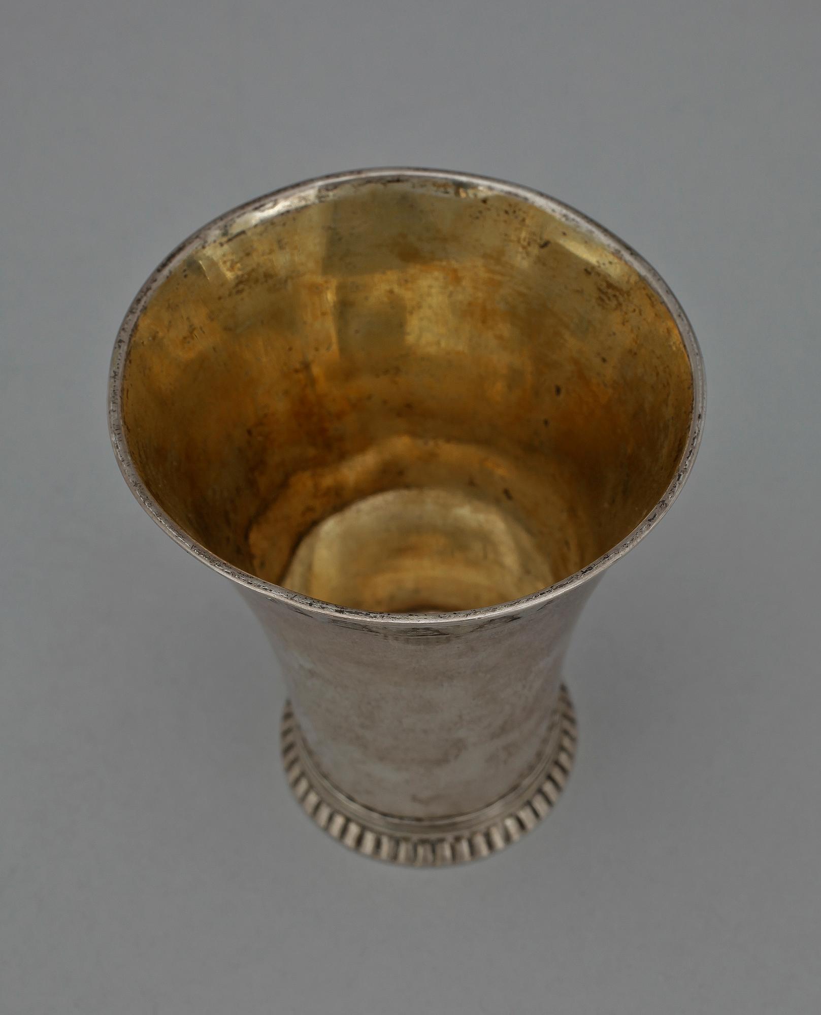 BÄGARE, silver, Niklas Lund Stockholm(1747-1788). Vikt ca 56 gram.