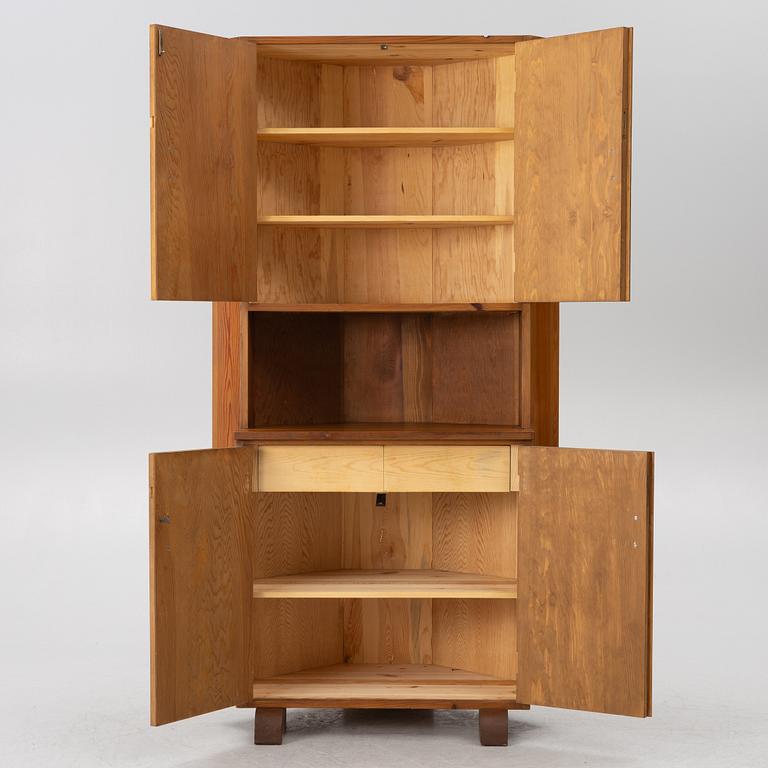 Corner cabinet, sports cabin furniture, mid-20th century.