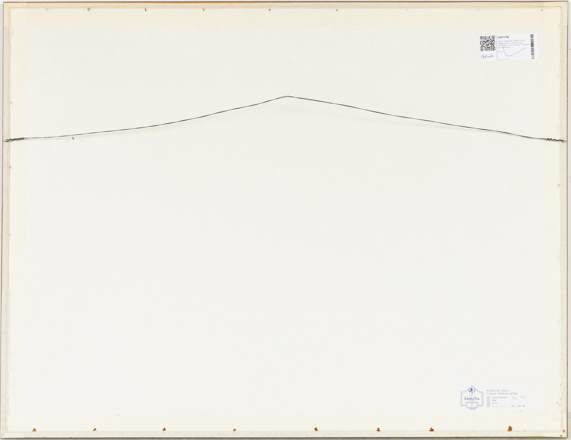 Theo Tobiasse, Mapp med 18 färglitografier, "Un hommage à H.C. Andersen".