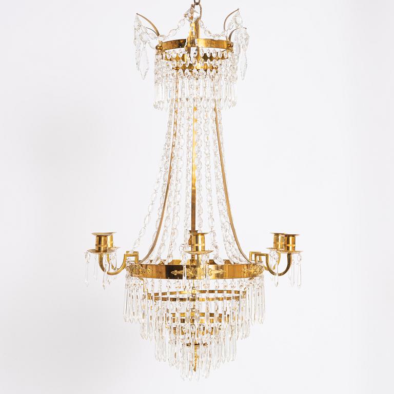 A Gustavian style channdelier, first half of the 20th Century.