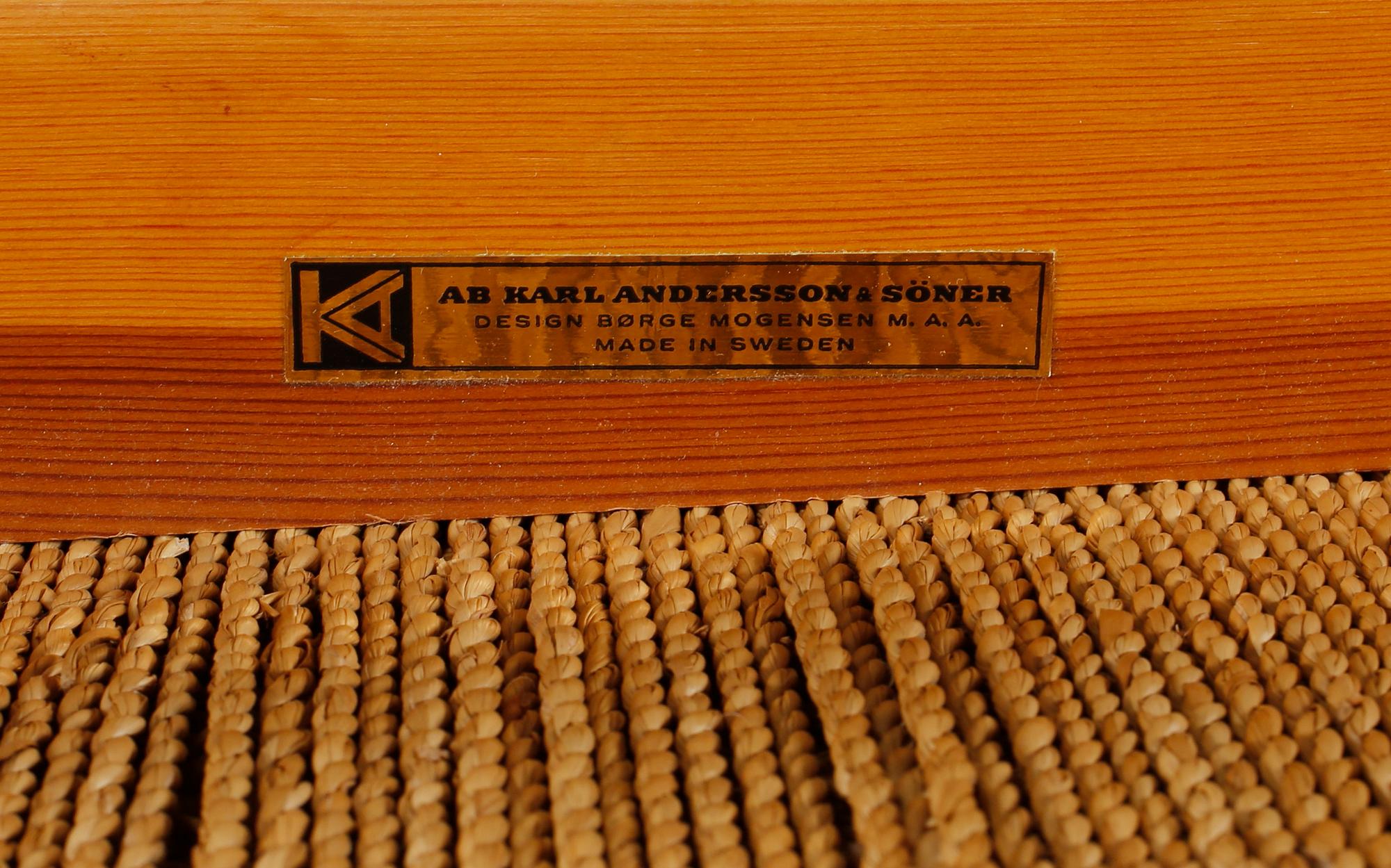 BORD SAMT STOLAR, 5 delar, Börje Mogensen, 1900-talets andra hälft.