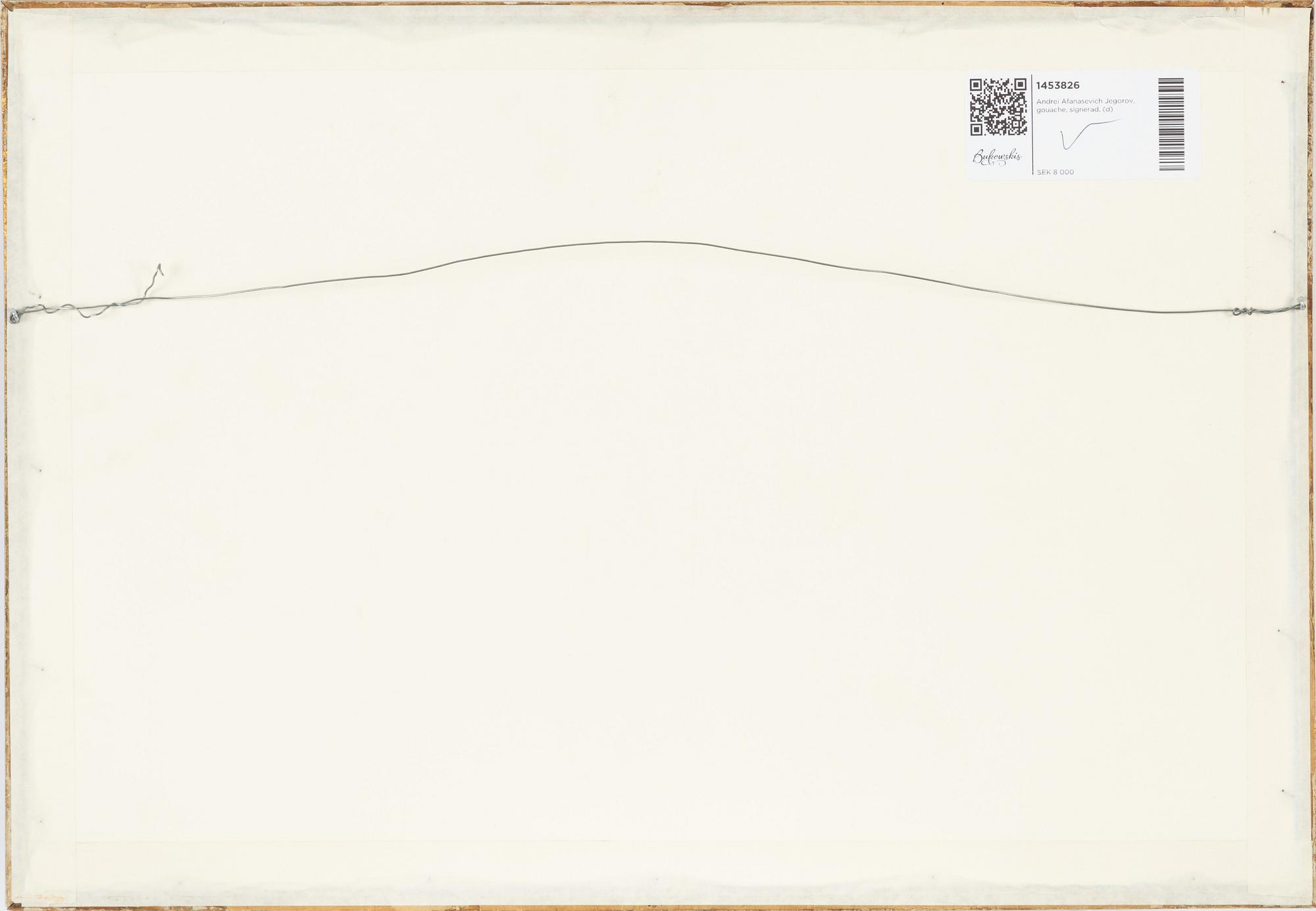 Andrei Afanasevich Jegorov, gouache, signed.