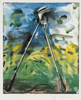 Jim Dine, färglitografi, 1985, signerad 285/400.