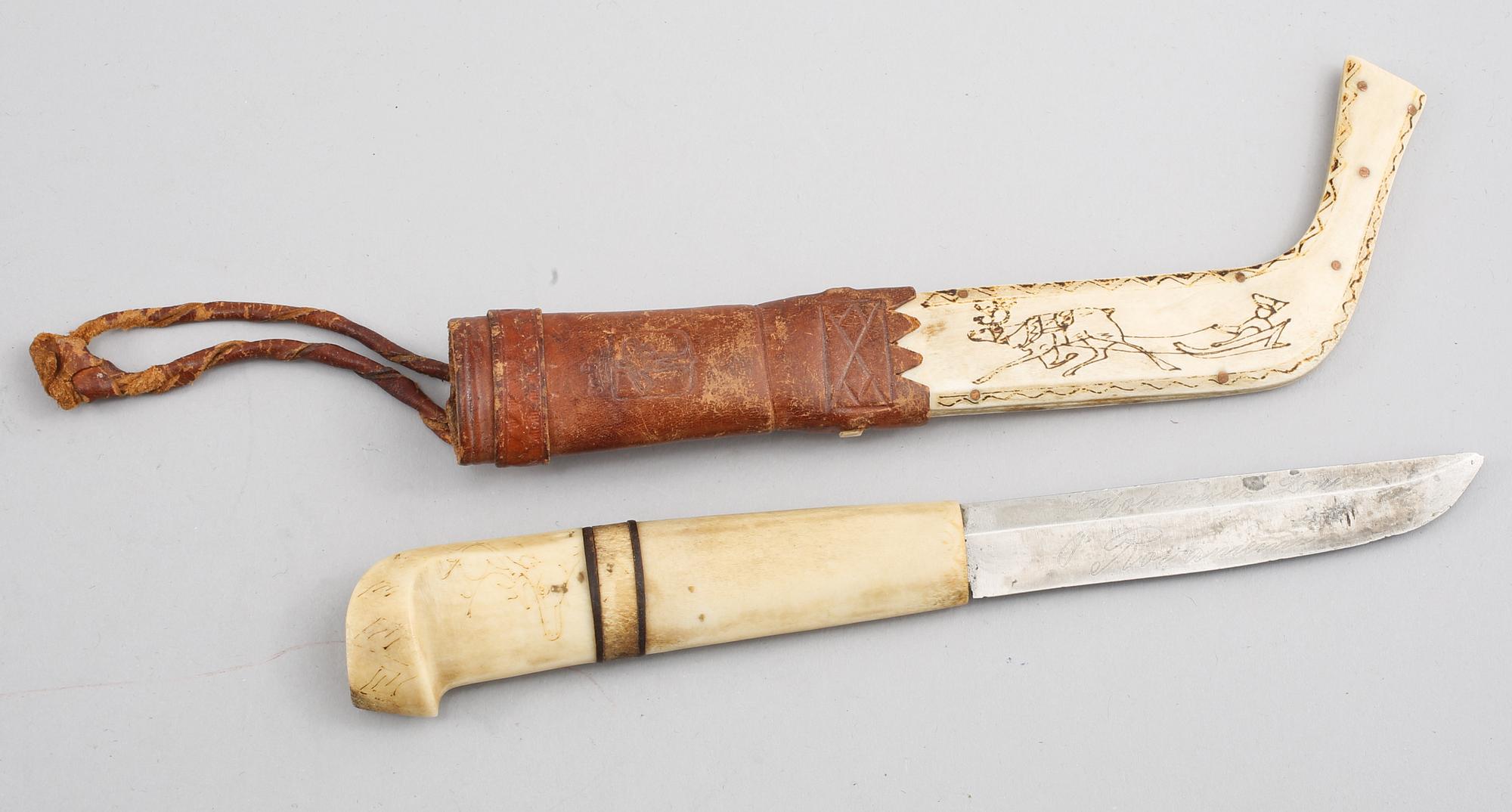 SAMEKNIV, signerad Johannes Lauri, Rovaniemi, 1900-tal.