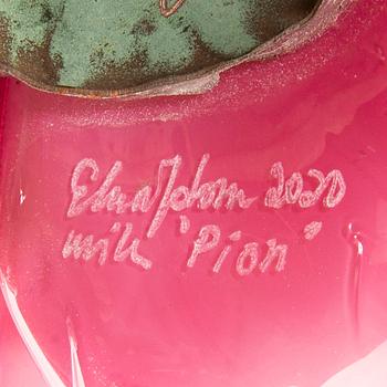 Elna Melusine Jolom, Elna Melusine Jolom, a glass and copper sculpture signed and dated 2010.