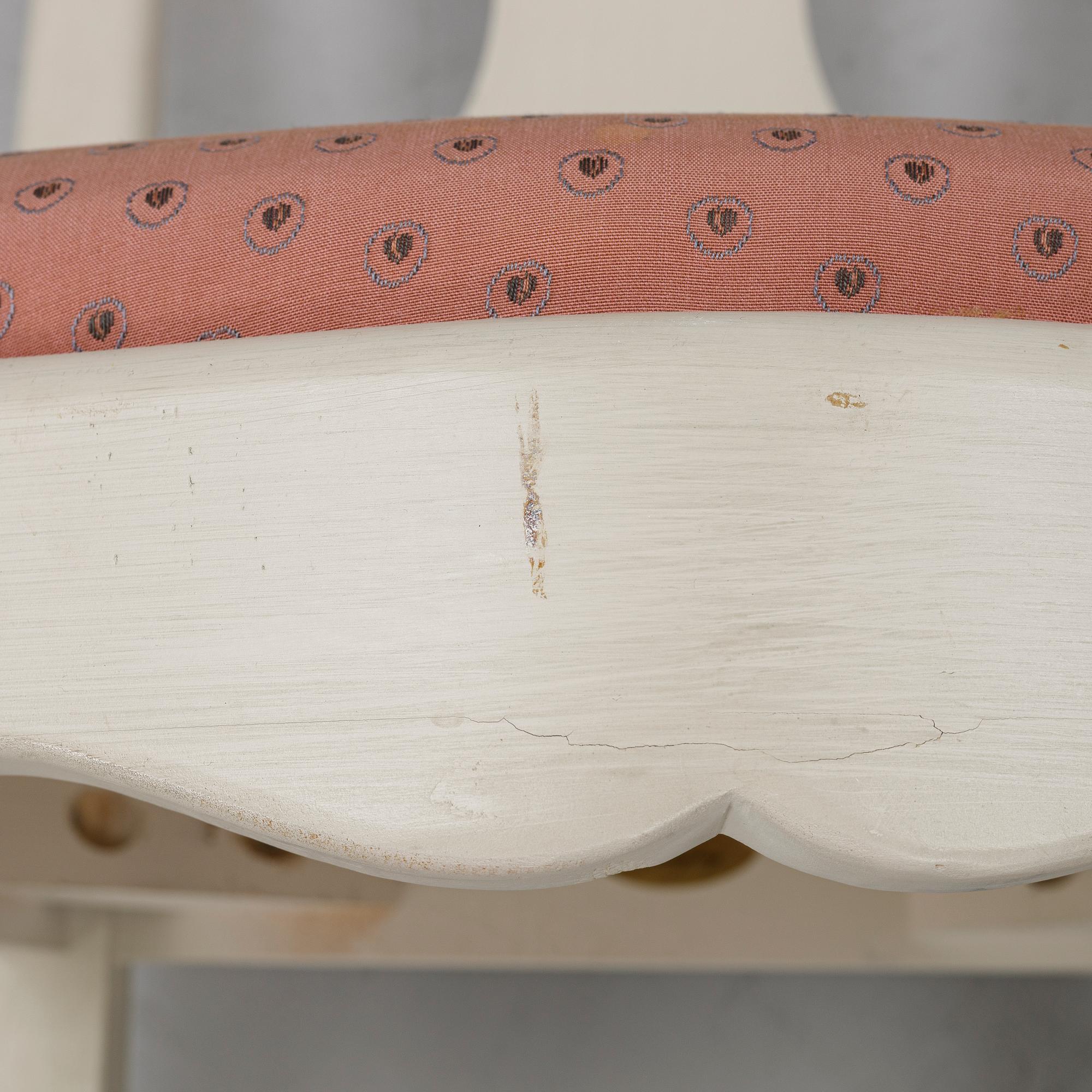 A Rococo style dining table and twelve chairs, KA Roos, Helsingborg, modern production.