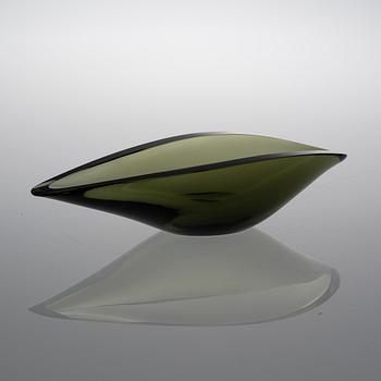 KAJ FRANCK, A BOWL. Willow leaf. Signed K. Franck, Nuutajärvi Notsjö -60.