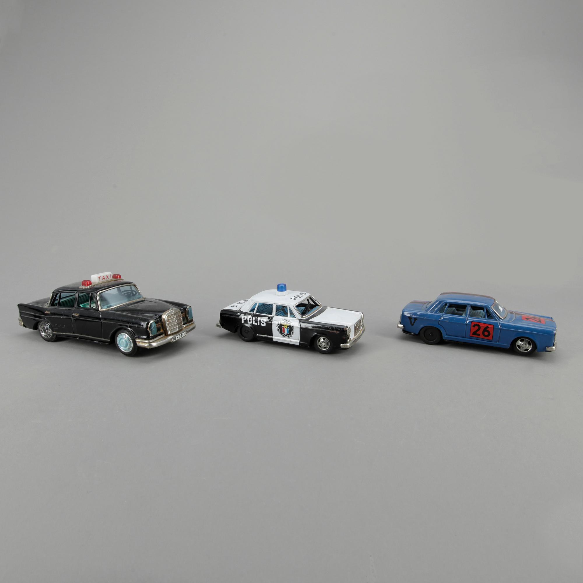 LEKSAKSBILAR, 3st, bla Bandai, Japan, 1960-tal.