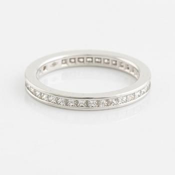 Princess cut diamond eternity ring.