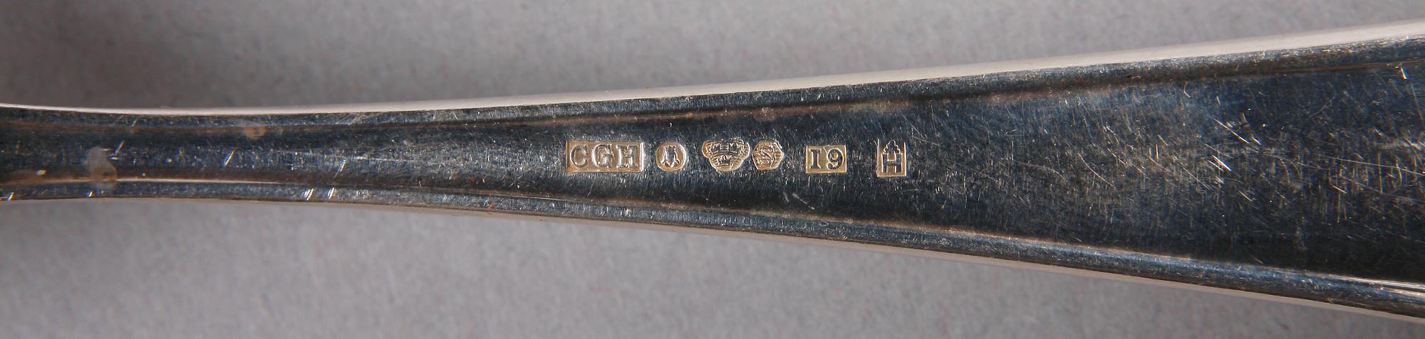 BESTICK, ca 62 delar, silver, CG Hallberg, 1900-talets andra hälft.