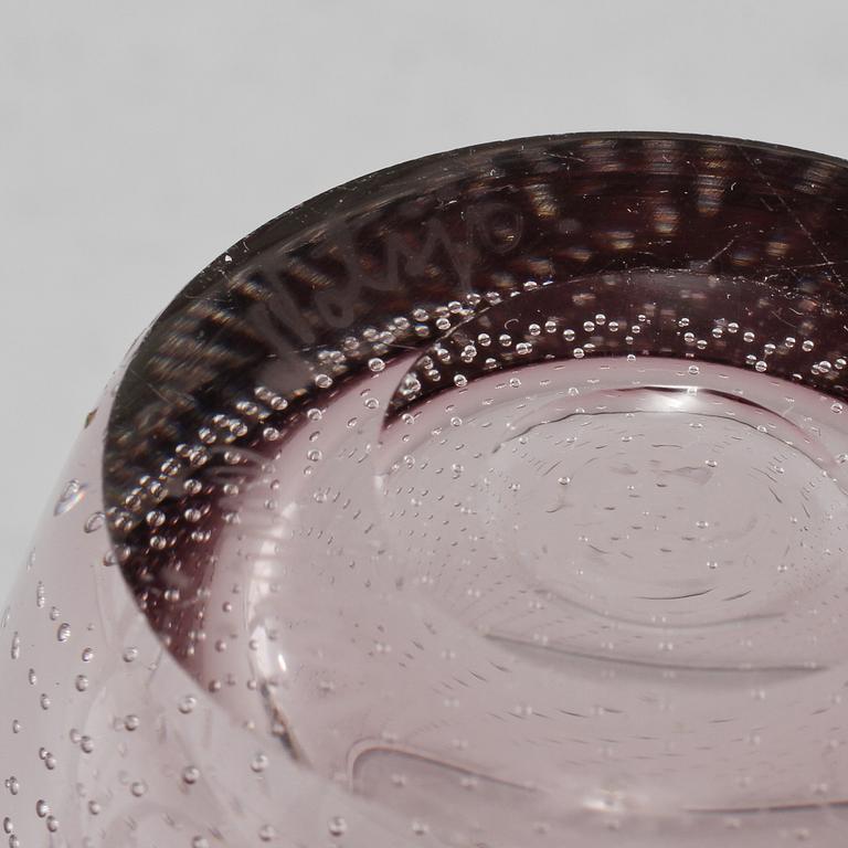 SKÅL, glas, Gunnel Nyman, Nuutajärvi Notsjö, omkring 1900-talets mitt.