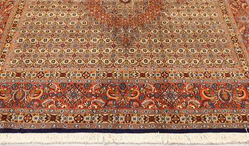A part silk Moud carpet, c. 223 x 216 cm.