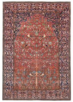 282. SEMI-ANTIQUE KASHAN so called Atashoghlo. 194 x 134,5 cm.