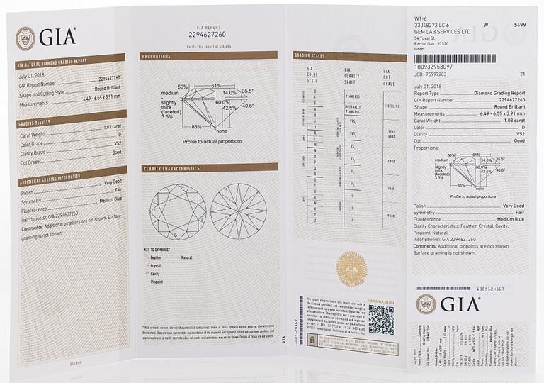 Korvakorut, yksikiviset, 18K valkokultaa ja briljanttihiottuja timantteja yht. 2.04 ct.