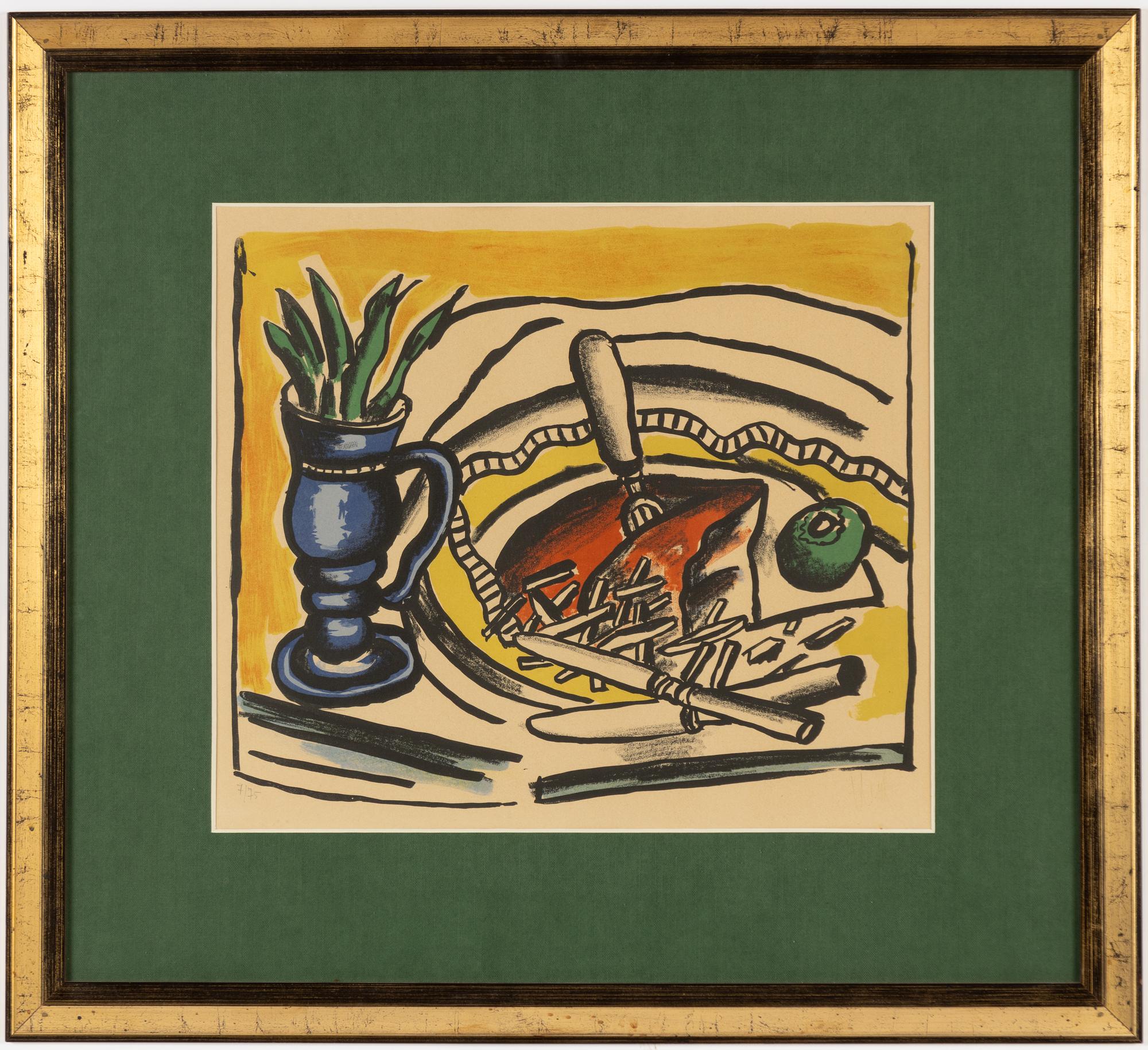 Fernand Léger, "Nature Morte au Vasebleu".