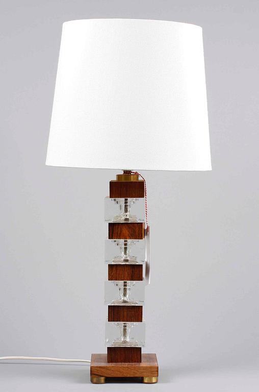 BORDSLAMPA, 1960/70-tal. Gezäta.