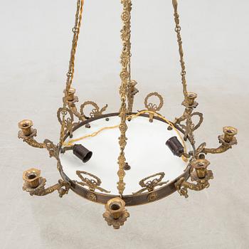 Empire style pendant lamp, first half of the 20th century.