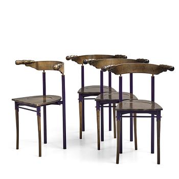 28. Borek Sipek, a set of 4  'Jansky' chairs, Driade, Italy, post 1986.