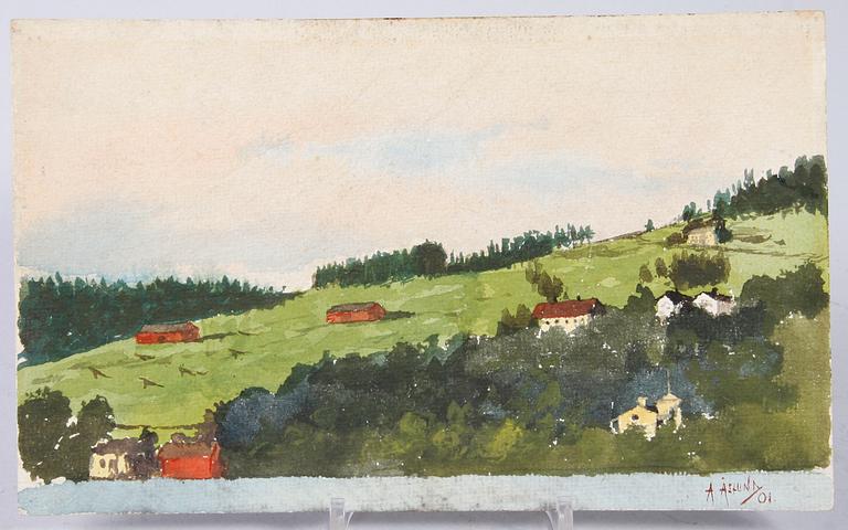 ÅSLUND, ACKE, akvarell. Signerad och daterad 01.