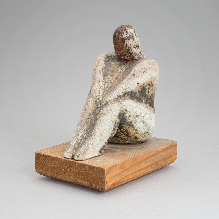 A stoneware sculpture designed by Lisa Larson for Gustavsberg, dated -95.