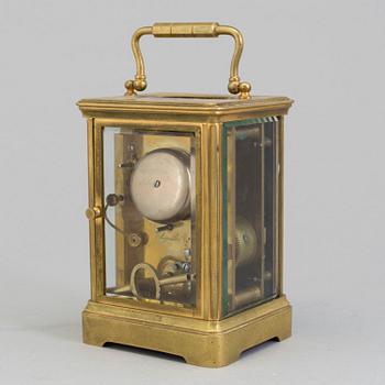 Late 19th Century French Aiguilles Gilt Brass Carriage Clock.