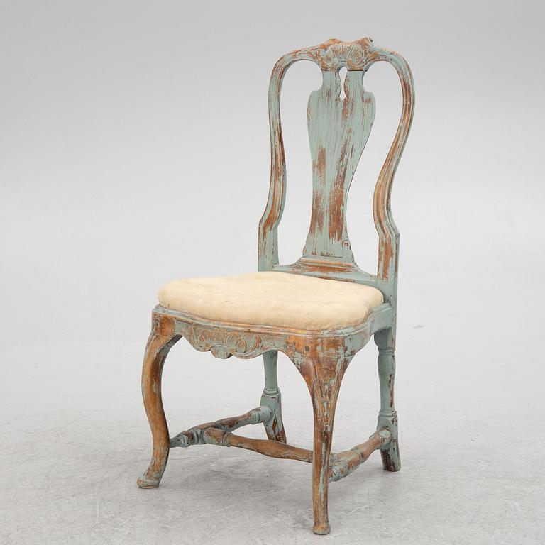 A rooco chair, mid-18th century.