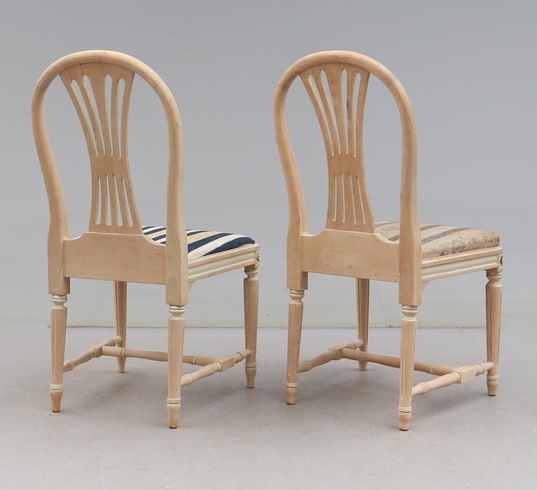 STOLAR, 4 st (2+2), gustaviansk stil, 1900-talets andra hälft.