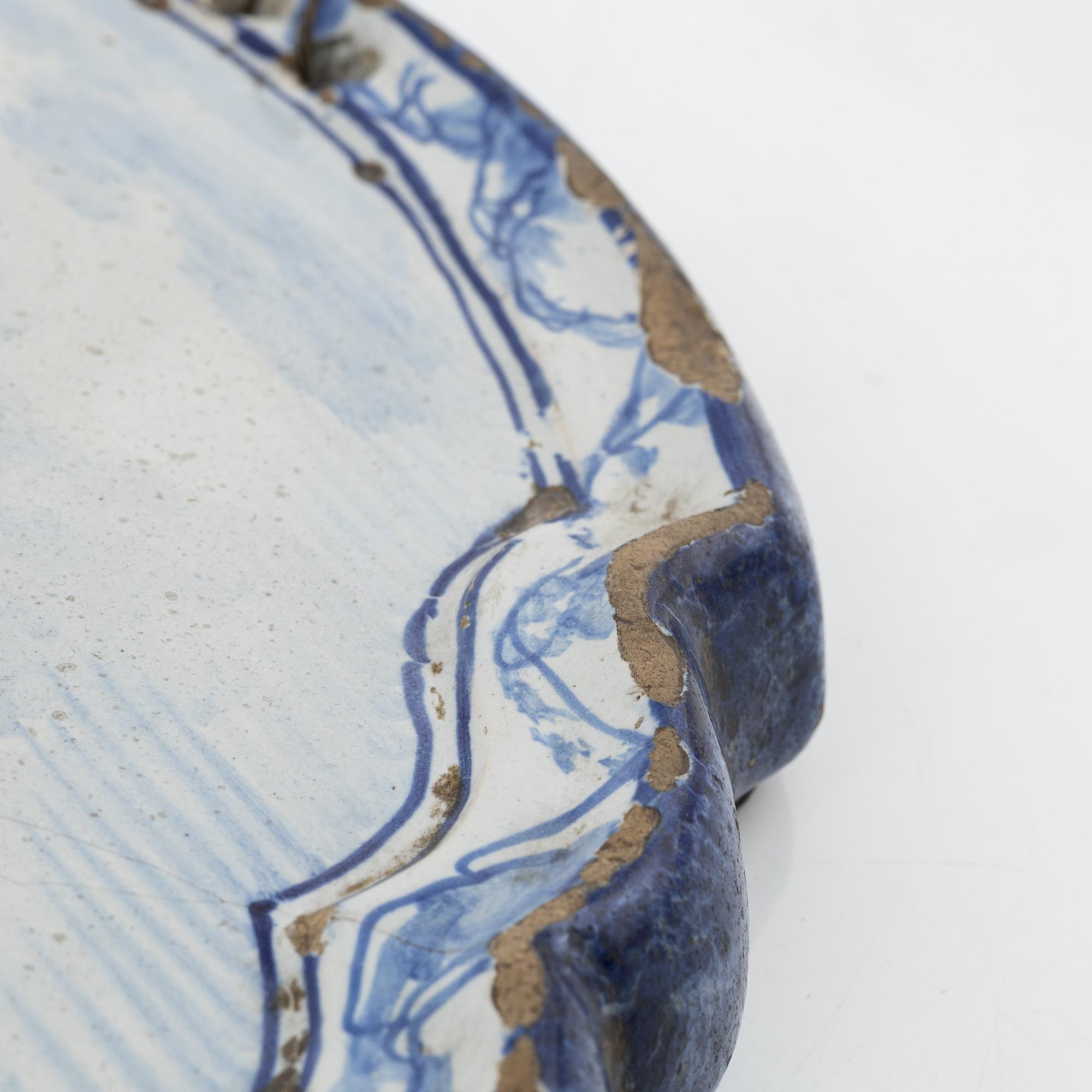 Väggplakett, fajans, Historismus, omkring 1900.