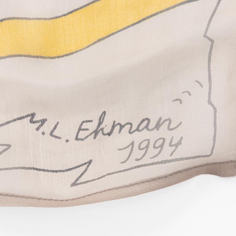 Marie-Louise Ekman, handväska och scarf.