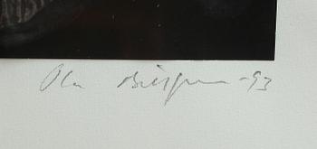 OLA BILLGREN, collage och akryl på papper, sign o dat -93.